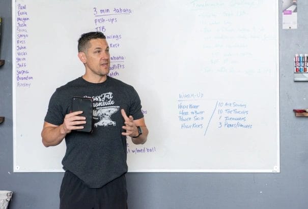 CrossFit Ironside Coach going throught the Program steps